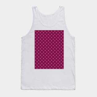 Retro pink polka dots Valentine's burgundy pattern Tank Top